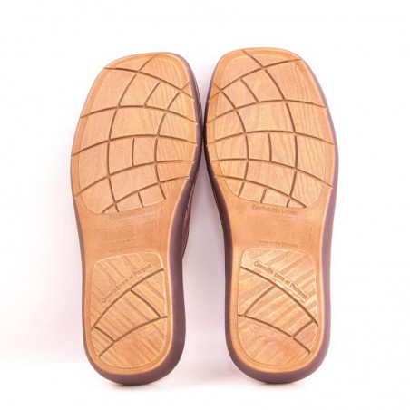 ZAPATILLA PIEL ABIERTA MARINO
