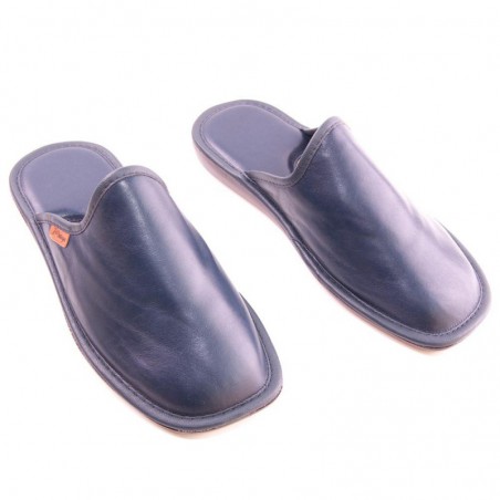 ZAPATILLA PIEL ABIERTA MARINO