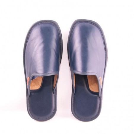ZAPATILLA PIEL ABIERTA MARINO