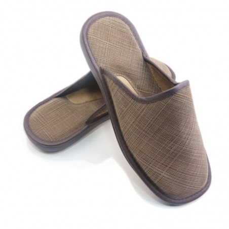 Zapatilla diagonales Marrón suave