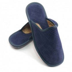 ZAPATILLA PIEL ABIERTA MARINO