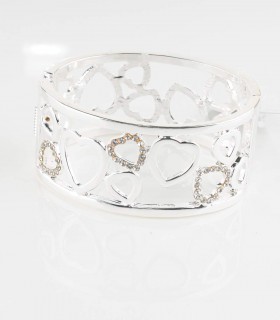 Pulsera corazones y brillantes