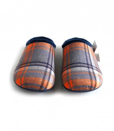 Zapatilla Casa J Ortega V238 Marino Gris Naranja