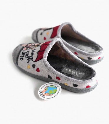 Zapatilla Casa J Ortega: Diseño femenino Chica Paraguas. Ecológicas